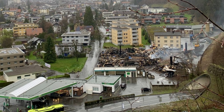 Ein Bild der Zerstörung, aufgenommen am 13. 03. 2024. Foto: Mathias Tavernaro