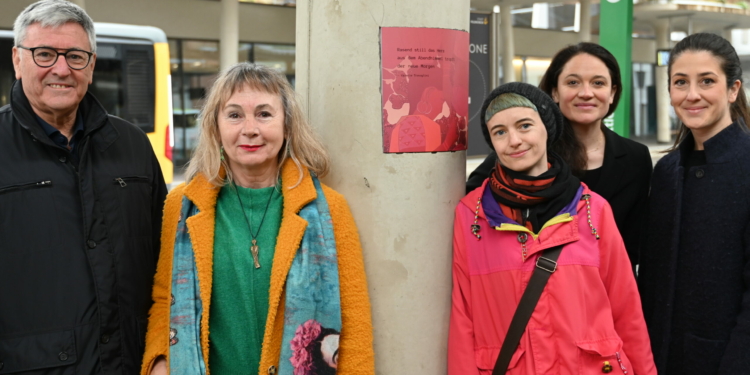 Literaturprojekt am Bahnhof Feldkirch. © Stadt Feldkirch