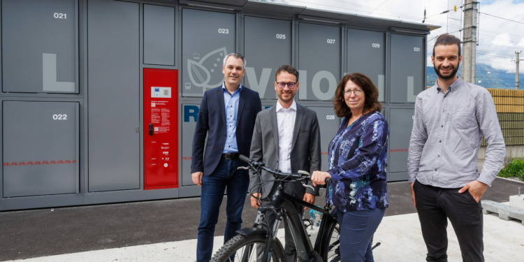 Neue Radboxen am Bahnhof Ludesch. Foto: VMOBIL