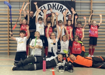 Die U12 in Feierlaune. Fotos: HFC Feldkirch Knights