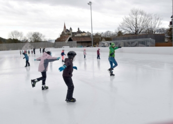 Eislauffreude auf der Gastra in Rankweil. Foto: Marktgemeinde