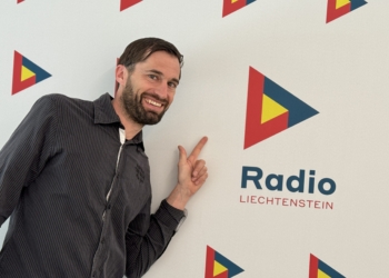 Chefredakteur Bandi Koeck zu Besuch bei Radio Liechtenstein. Foto: Gsi.News